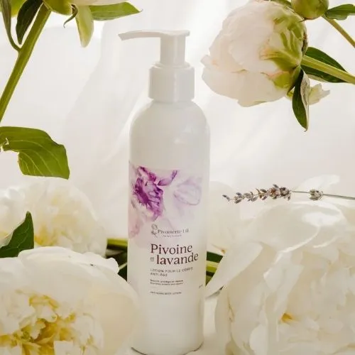 Lotion pour le corps anti-âge "Pivoine & lavande" - Pivoinerie Lili