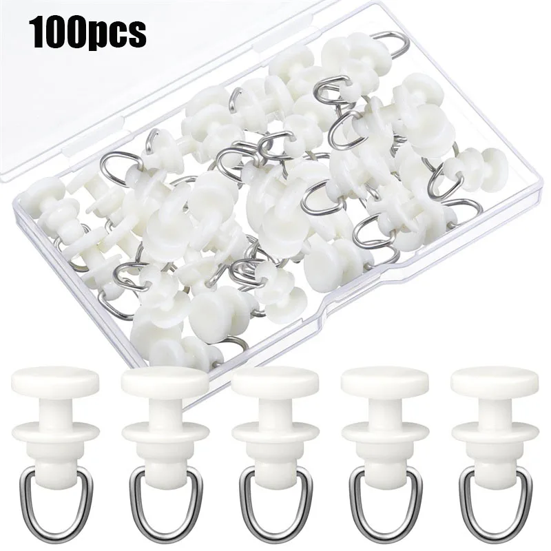 Crochets Coulissants pour Rails de Rideaux (50-100pcs)