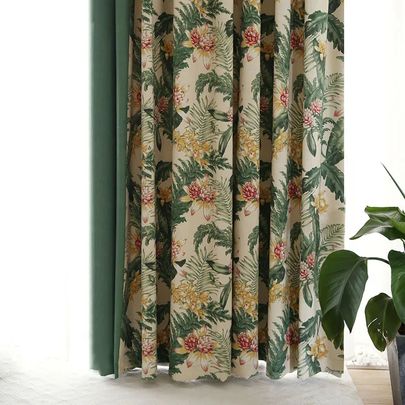 Rideau Tropicaux Élégance Florale
