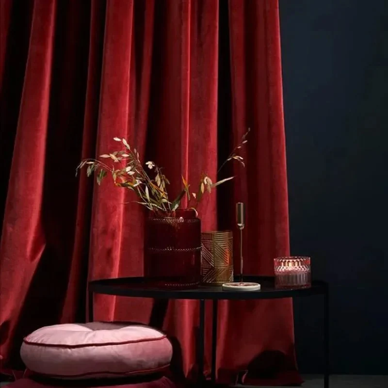 Rideau Rouge Orangé Moderne