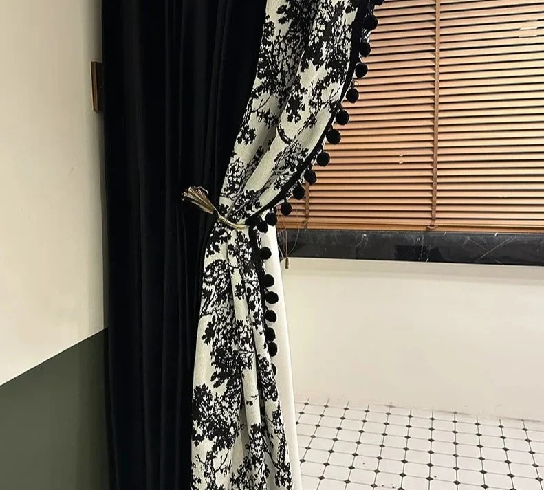 Rideau Design Noir et Blanc