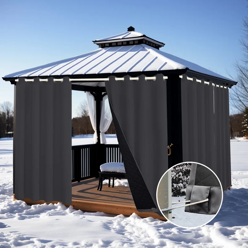 Rideau Extérieur Isolant Gris