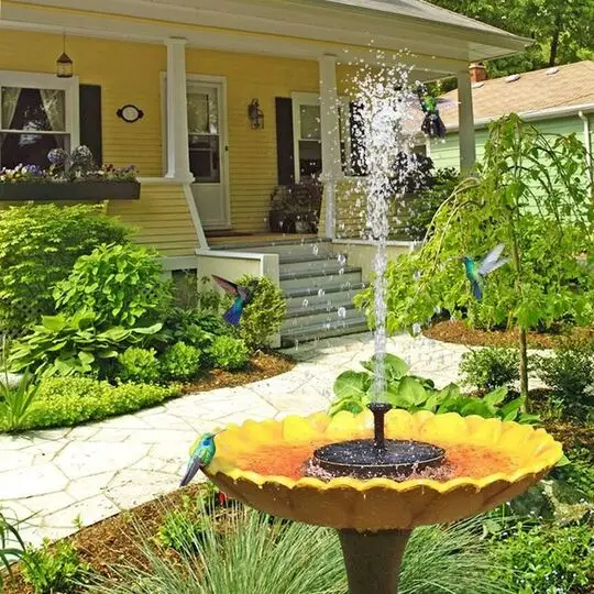 Mini Fontaine Solaire - Énergie Solaire | Attrayant pour la Faune