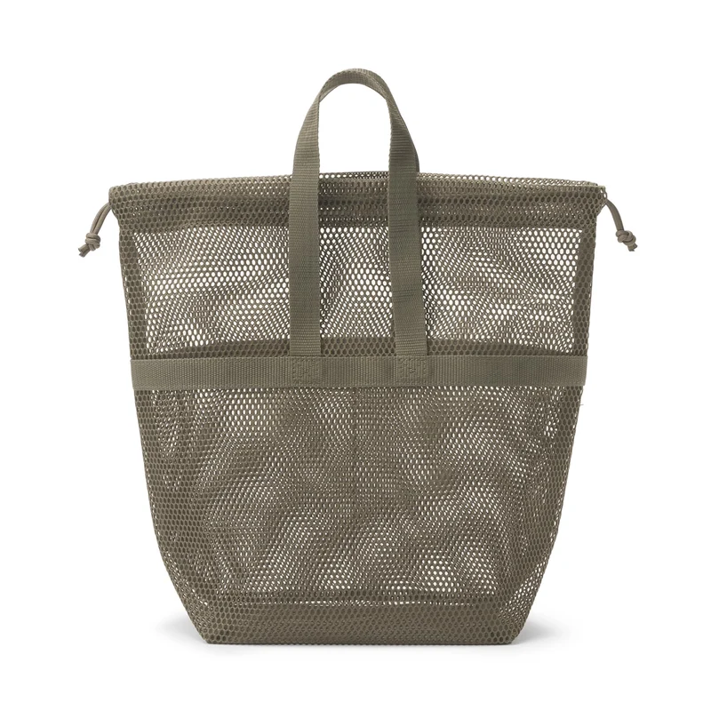 MUJI 3D Mesh Drawstring Bag with Handle Khaki M 33×13×31cm
