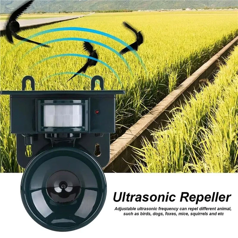 Zonne-energie Ultrasoon Dierenverjager voor Vleermuizen Tuinbescherming Weerbestendig Diervriendelijk | Sansoti