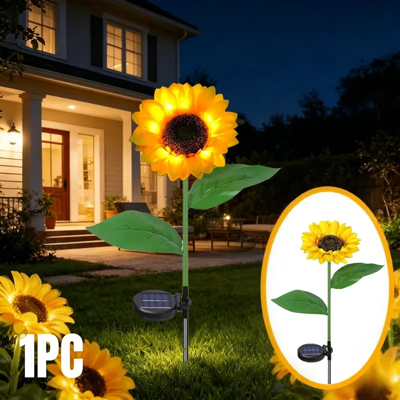 Solar Sunflower Garden Lights