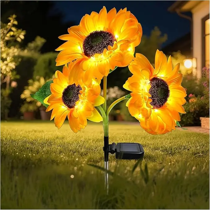 Solar Sunflower Garden Lights