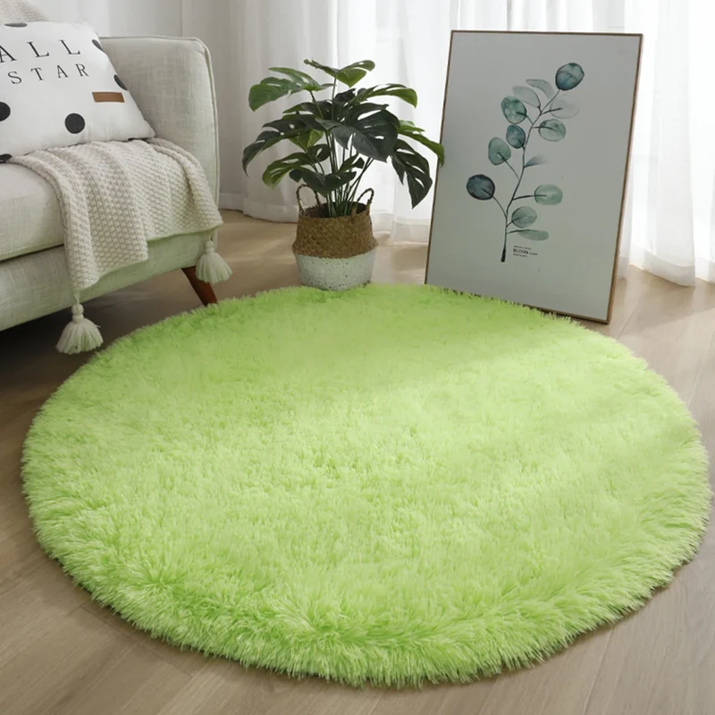 Ultra-Soft Round Shag Rug