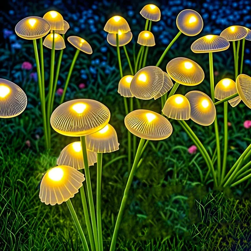 Solar-Powered Mushroom Garden Lights