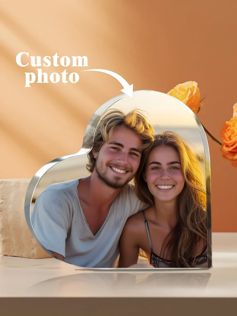 Custom Photo Heart Acrylic Keepsake