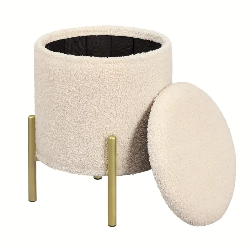 Tabouret Rembourré avec Espace de Rangement - Élégance et Praticité