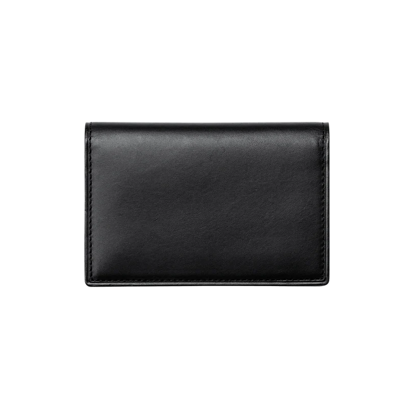 TSUCHIYA KABAN Italian Hard Vachetta Leather Business Card Holder Made in Japan