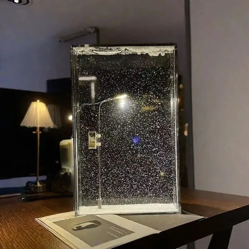 DIY Winterlandschap Tafellamp met Sneeuweffect en Warm Licht | Sansoti