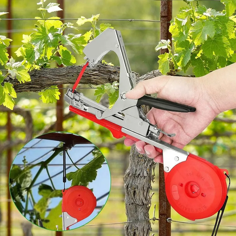 Plantensteun Bindmachine voor Tomaten & Klimplanten – Snelle Bevestiging aan Stokken & Latwerk | Sansoti