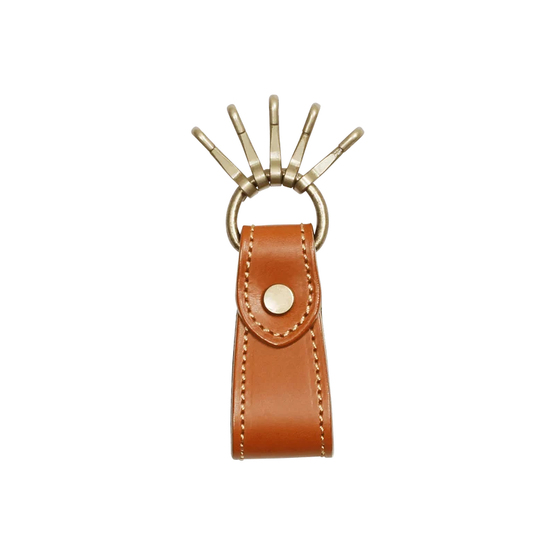 TSUCHIYA KABAN Natura Leather Key Holder Nude Leather Made in Japan