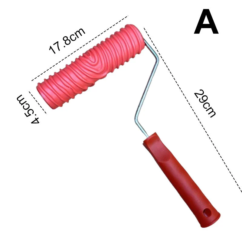 Farbroller mit Prägetextur | Musterrolle für Wanddekoration | Gummirolle mit 17,8 cm Breite & Kunststoffgriff