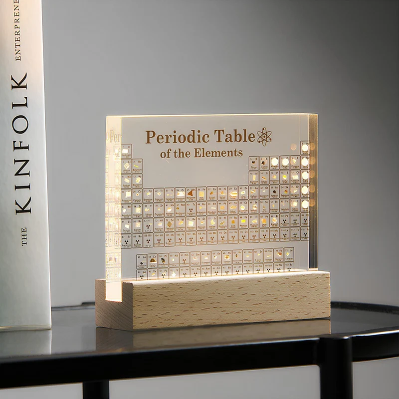3D Periodieke Tabel met 83 Echte Elementen – Verlichte Display in Acryl voor Wetenschap & Educatie | Sansoti