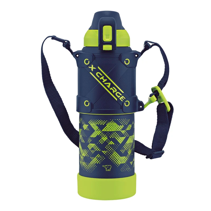 Insulated 1L Sports Bottle - Shockproof Easy-Clean Lime Blue