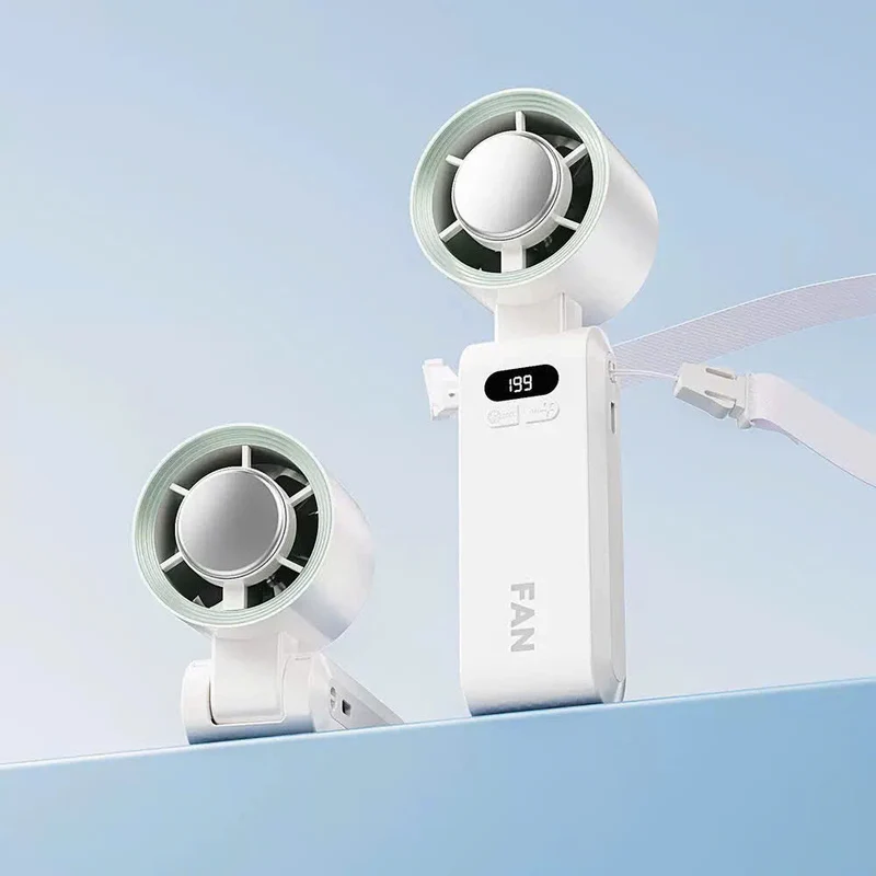 Draagbare Handventilator met IJskoeling en Instelbare Snelheid – Compact Turbo Ventilator voor Onderweg | Sansoti