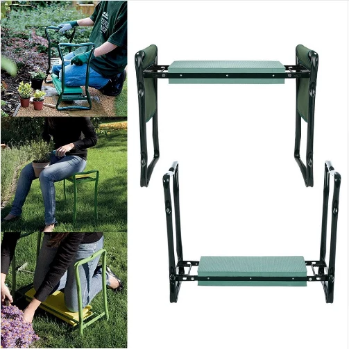 Tabouret Jardin Pliants - Siège avec Sac - Outil de Jardinage
