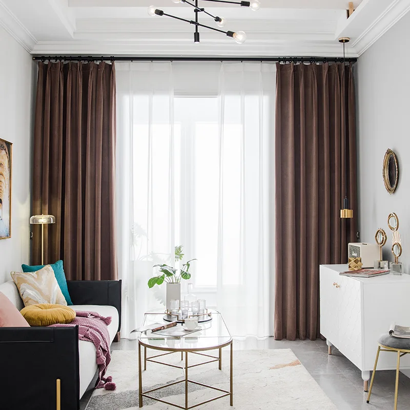 Rideau Marron Velours