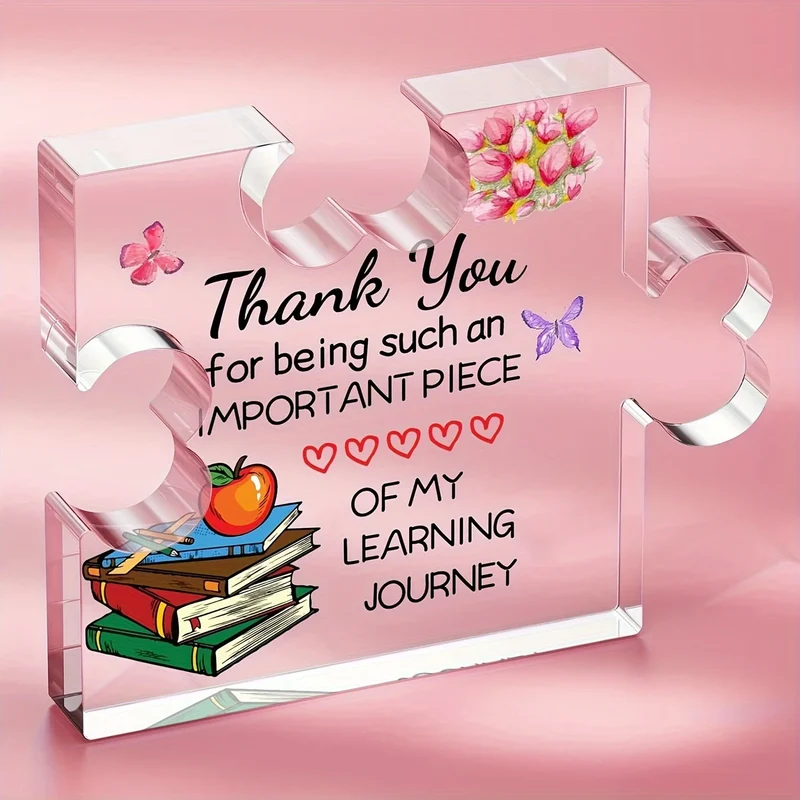 Personalized Acrylic Puzzle Plaque for Teachers