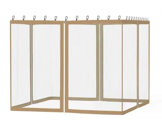 Moustiquaire Universelle pour Gazebo à Quatre Portes - Protection Anti-Insectes pour Pavillon de Jardin