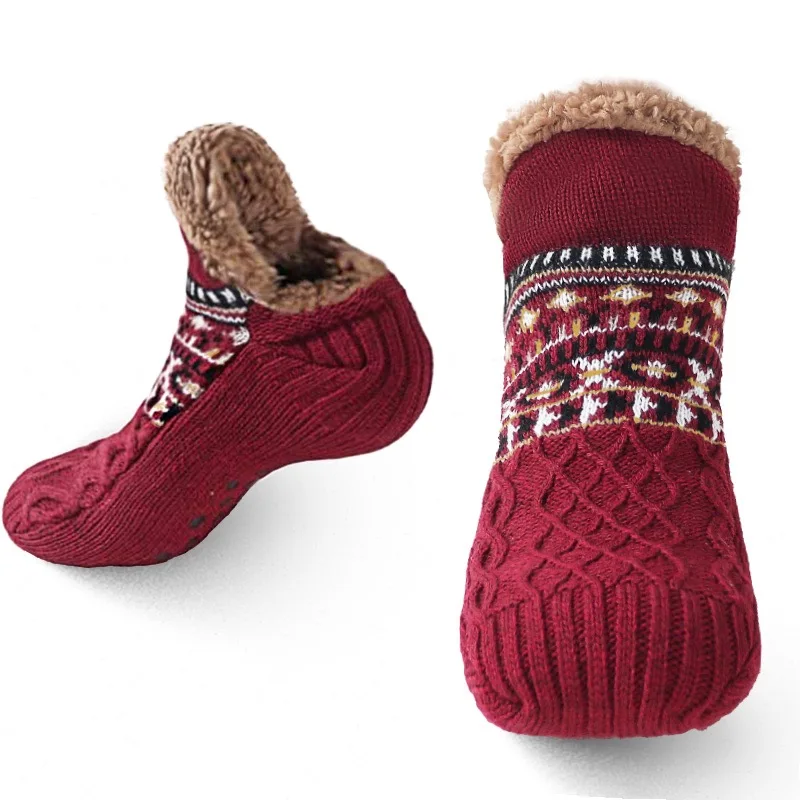 Chaussettes de Sol Chaudes Unisexe – Confort Douillet Antidérapant