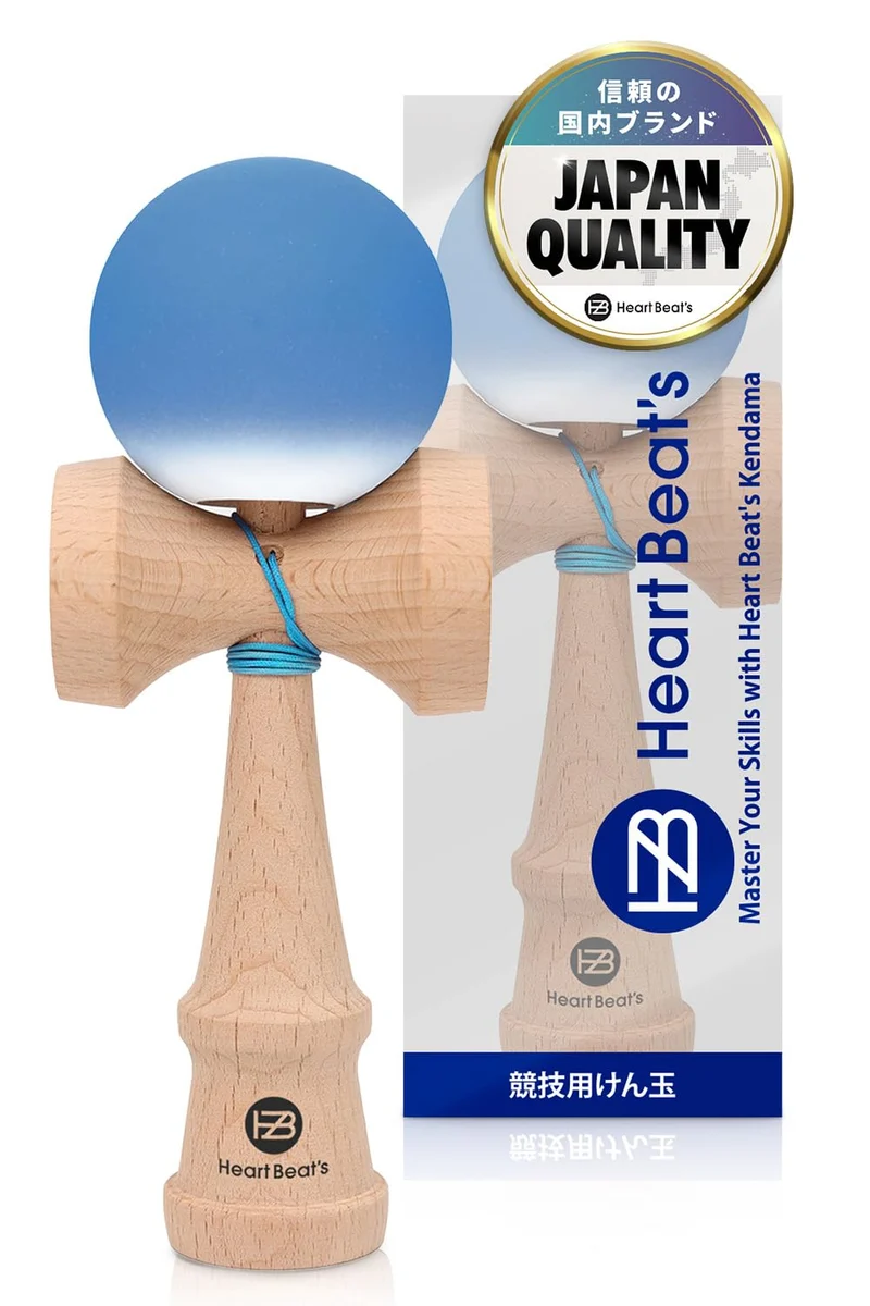Modern Solid Color Competition Kendama Matte Two-Tone Blue [Heart Beat's]