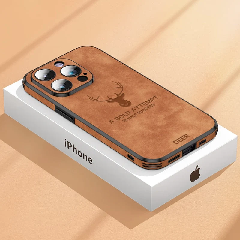 Smartphone Hoesje in Leerlook — Slank Design met Valbescheming & MagSafe-Compatibiliteit voor iPhone 16/15/14/13/12 | Sansoti