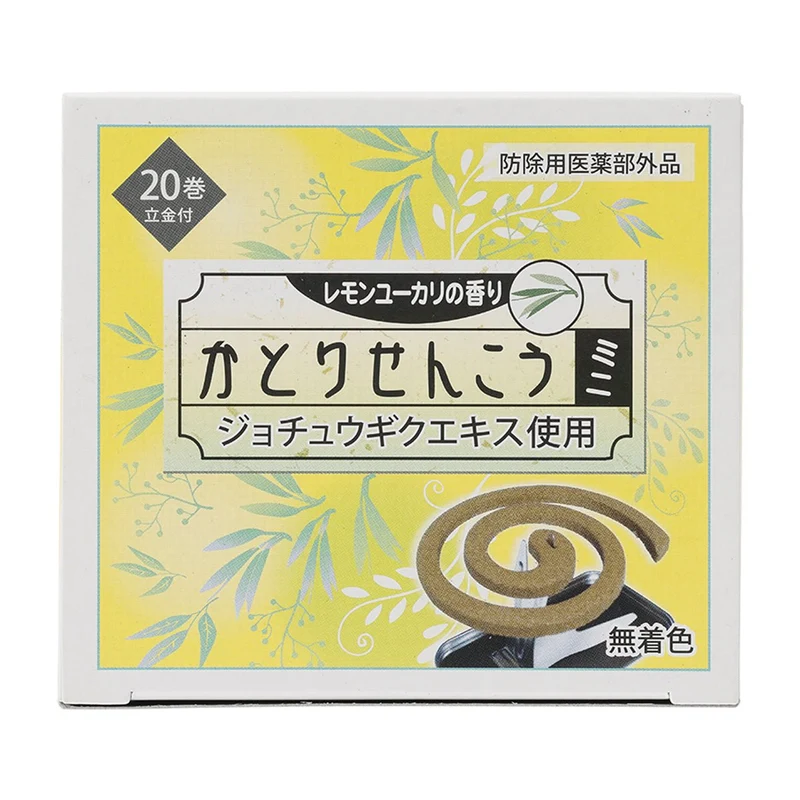 Ube Materials Katori Senko Mini Mosquito Coils 20 Count Lemon Eucalyptus