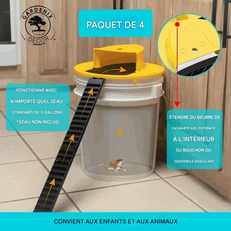 Pièges à Souris Écologiques - Seau Couvercle Lot de 4