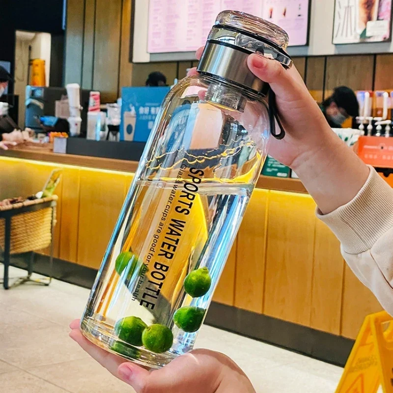 Grote Waterkan 2 Liter Transparant – Praktische Drinkfles voor Melk, Sap & Water | Sansoti