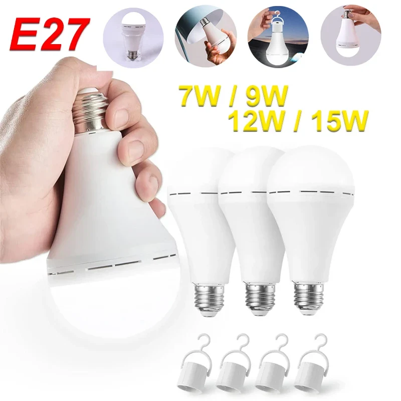 Rechargeable LED Emergency Bulb with Hanging Hook