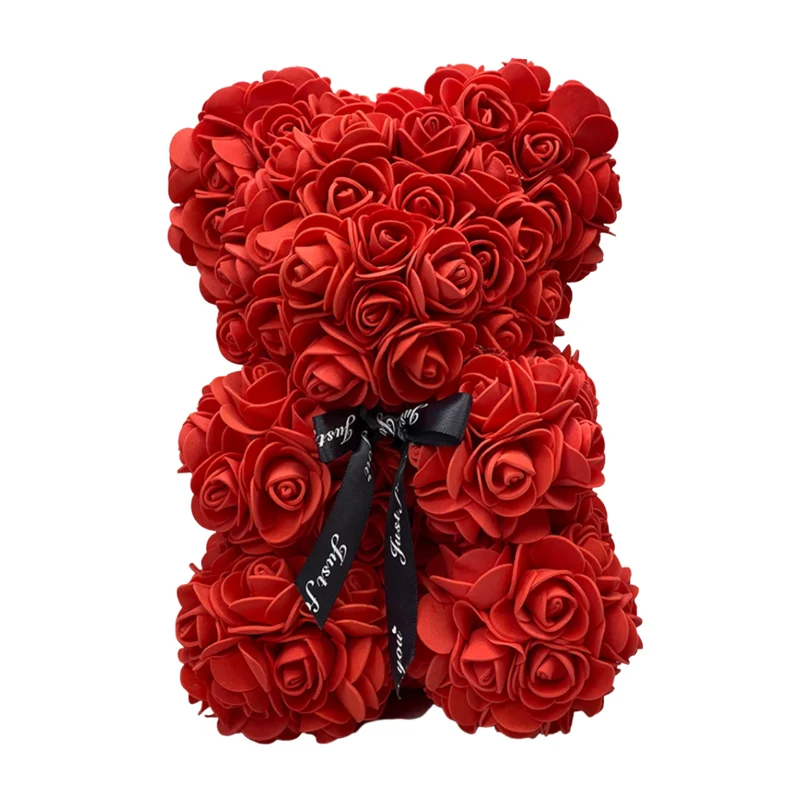 Ours en Roses Artisanales - Cadeau Décoration Romantique
