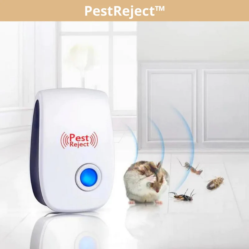 Ultrasone Insectenbestrijder | Plug-in Ongediertebestrijding voor Muizen, Knaagdieren en Insecten | Gifvrij & Huisdiervriendelijk | 40 m² Bereik | Sansoti