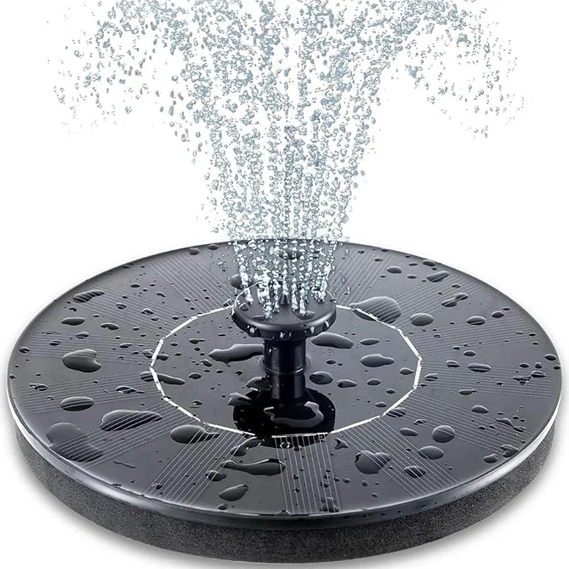 Solar-Powered Floating Fountain Pump for Bird Baths & Ponds
