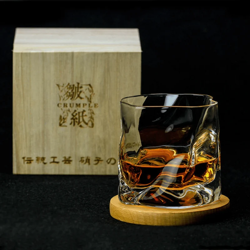Verre à Whisky Japonais - Design Froissé Unique