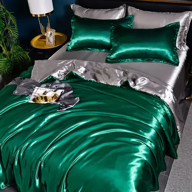 Draps en Satin Luxueux - Confort & Élégance pour la Chambre