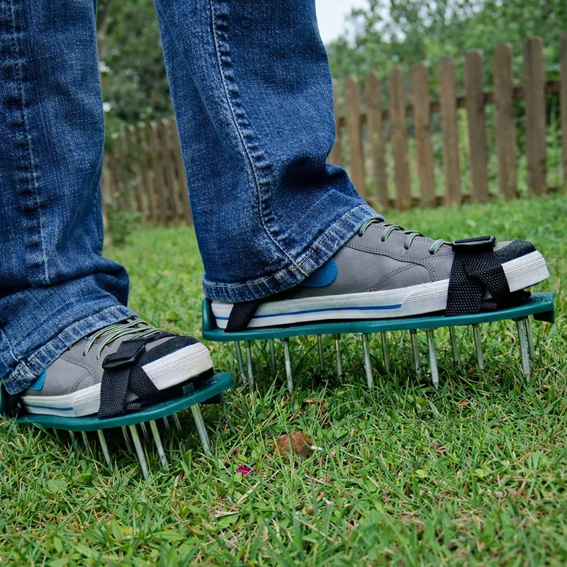 Gazon Beluchter Schoenen Met IJzeren Spikes Verstelbaar 30cm | Sansoti