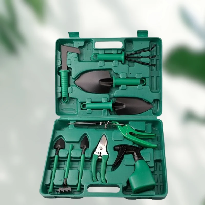 Tuingereedschap Set 10 Delig RVS Met Opbergkoffer Complete Tuinset | Sansoti