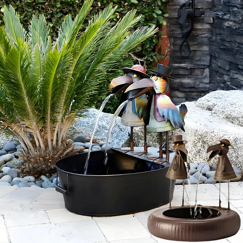 Waterfontein Dierfiguur Polyresin Met Pomp Tuin Terras Buiten | Sansoti