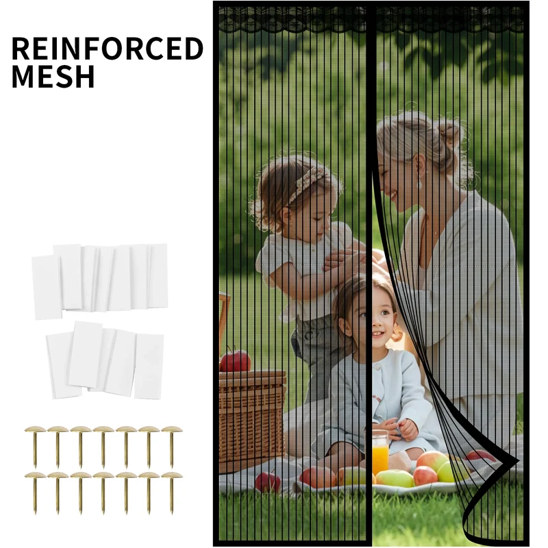Magnetic Screen Door with Auto-Close Feature