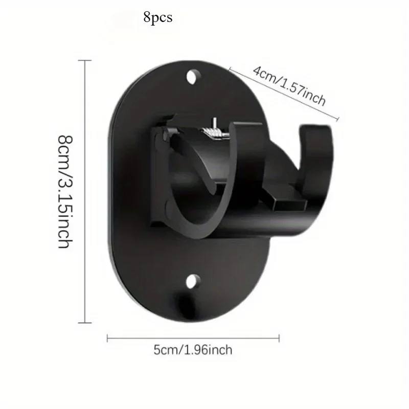 Heavy-Duty Self-Adhesive Curtain Rod Holders