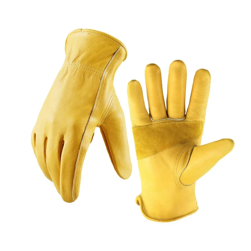 Gants de Travail Unisexe en Cuir de Vachette Résistants