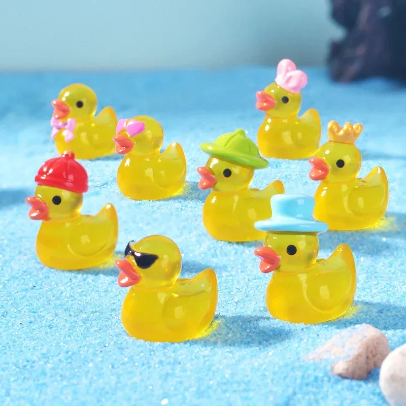 Luminous Mini Resin Duck Figurines