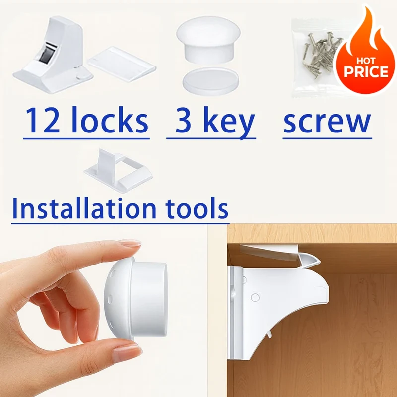Magnetic Child Safety Cabinet Locks