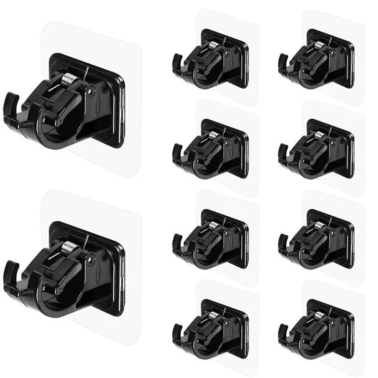 No-Drill Adhesive Curtain Rod Holders
