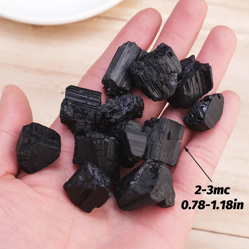 Natural Black Tourmaline Raw Stone Specimen