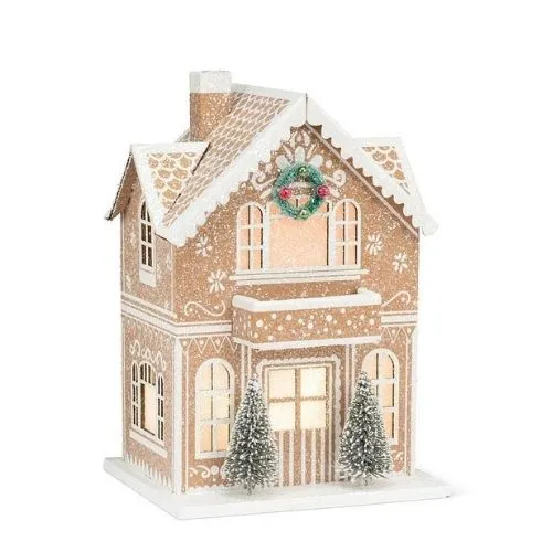 Maison en pain d’épice lumineuse décorative